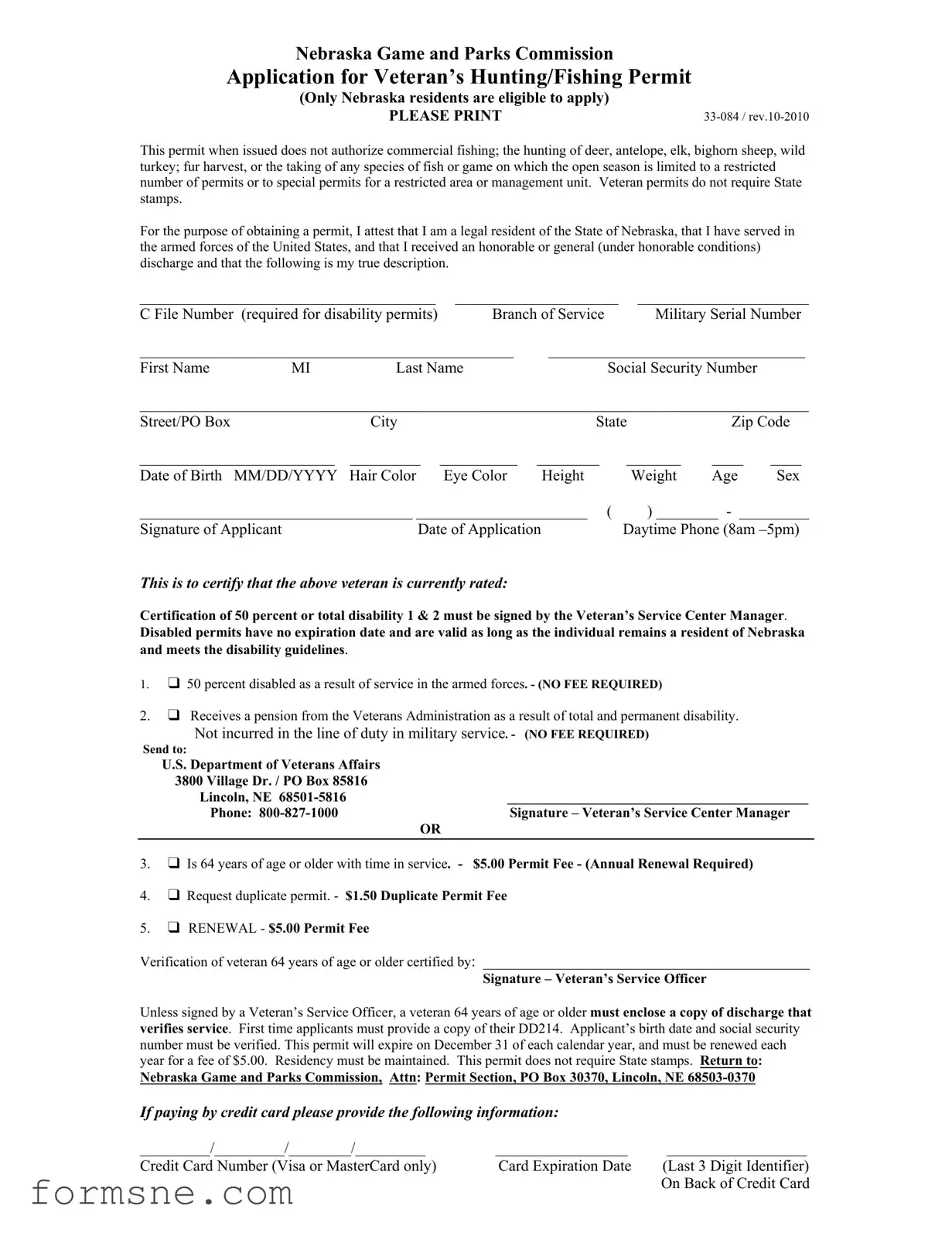 Free Permit For Deer Nebr Template in PDF