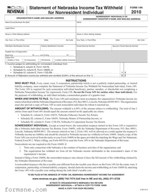 Free Nebraska 14N Template in PDF