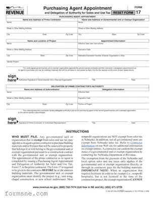 Free Nebraska 17 Template in PDF