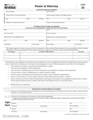 Free Nebraska 33 Template in PDF