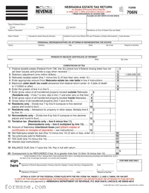 Free Nebraska 706N Template in PDF