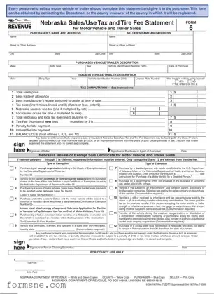 Free Nebraska Sales Tax Statement Template in PDF